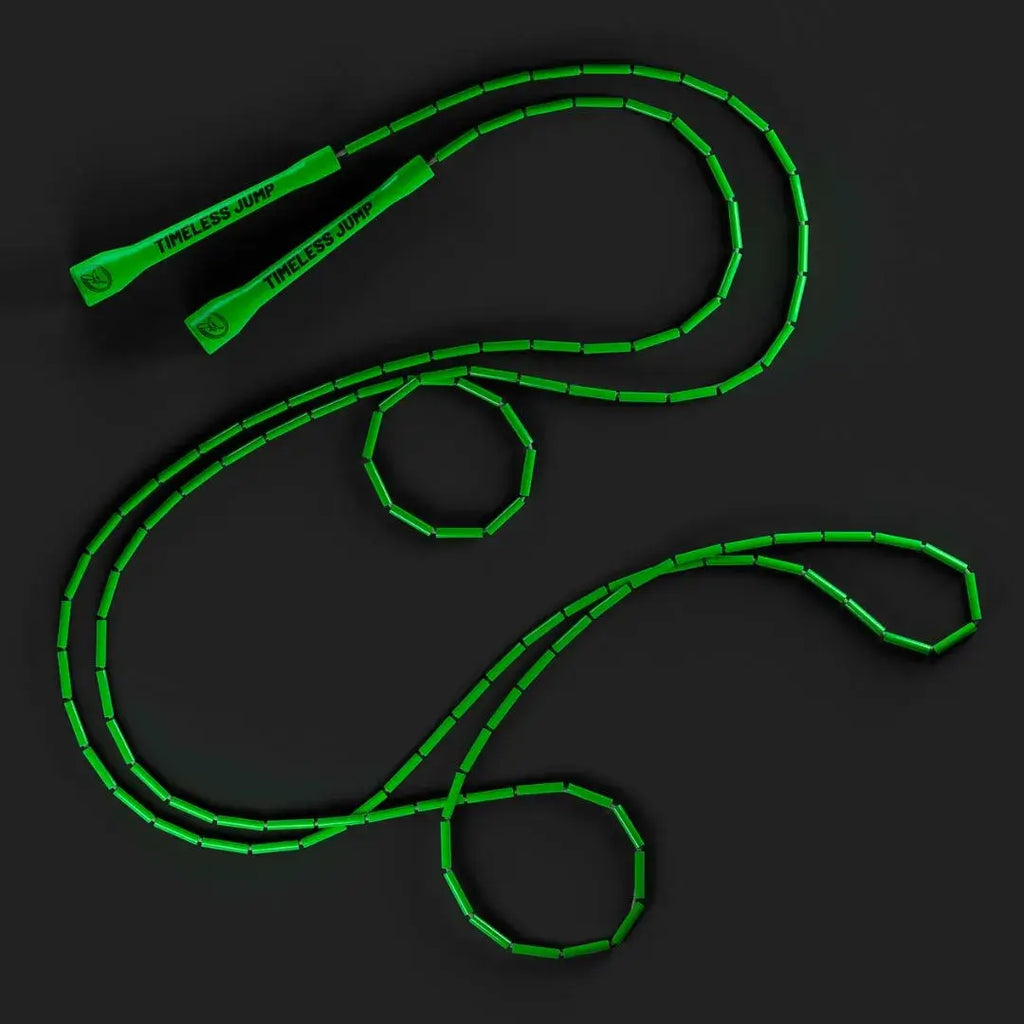 Jump Rope Green Handle Red Rope High-Performance Jump Rope - Neon Green | Timeless Jump – Timeless Jump™